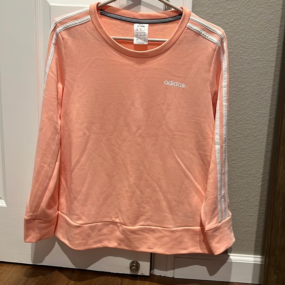 Adidas Women’s Tops Peach Crewneck Classic Sweater